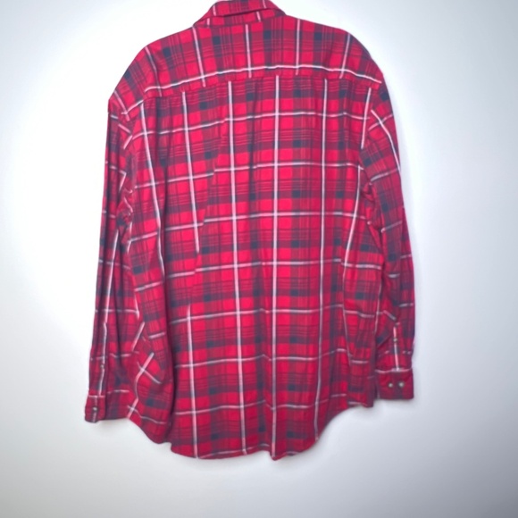 2 G. H. Bass & Co Red Plaid Lumberjack Button Down Long Sleeve Shirt Men’s XXL - Picture 5 of 10